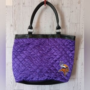 Profanity Minnesota Vikings Purple Quilted Satin Handbag